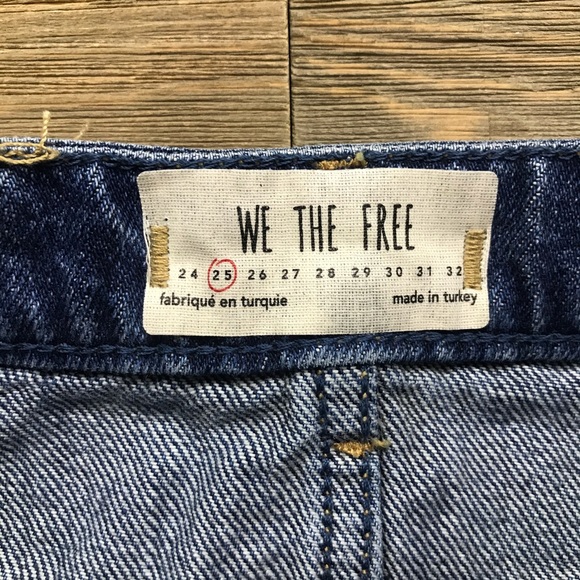 Like New Free People Denim A-Line Mini Skirt in Dark Denim - Picture 9 of 11